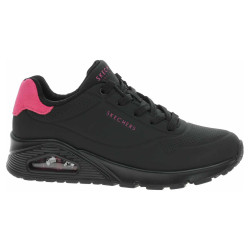 Skechers Uno - Pop Back black-hot pink