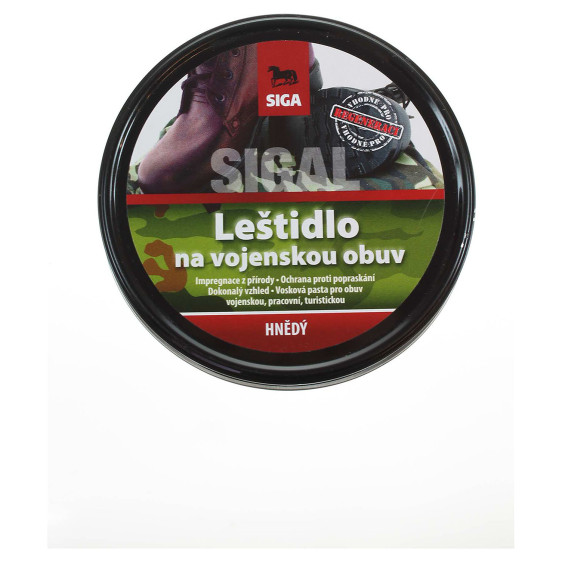 detail Sigal vojenské leštidlo hnědé 250g