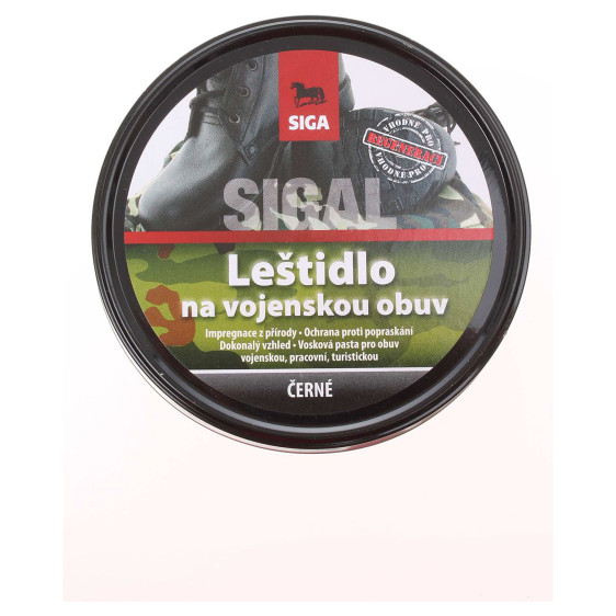 detail Sigal vojenské leštidlo černé 250g