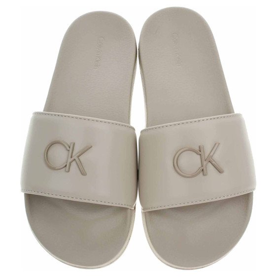 detail Calvin Klein dámské pantofle HW0HW01509 0GC Stoyn Beige